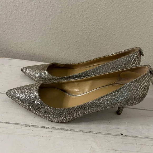 Michael Kors Glittering Silver Heels - Picture 4 of 7